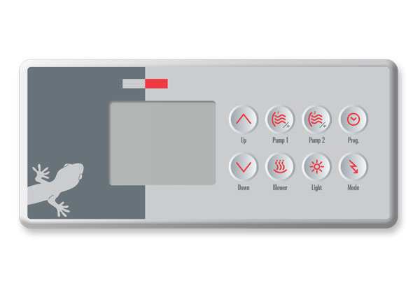 Gecko 9916-100130 TSC-8 8-Buttons Spa Kontrolle Panel Overlay 
